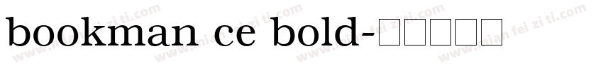 bookman ce bold字体转换